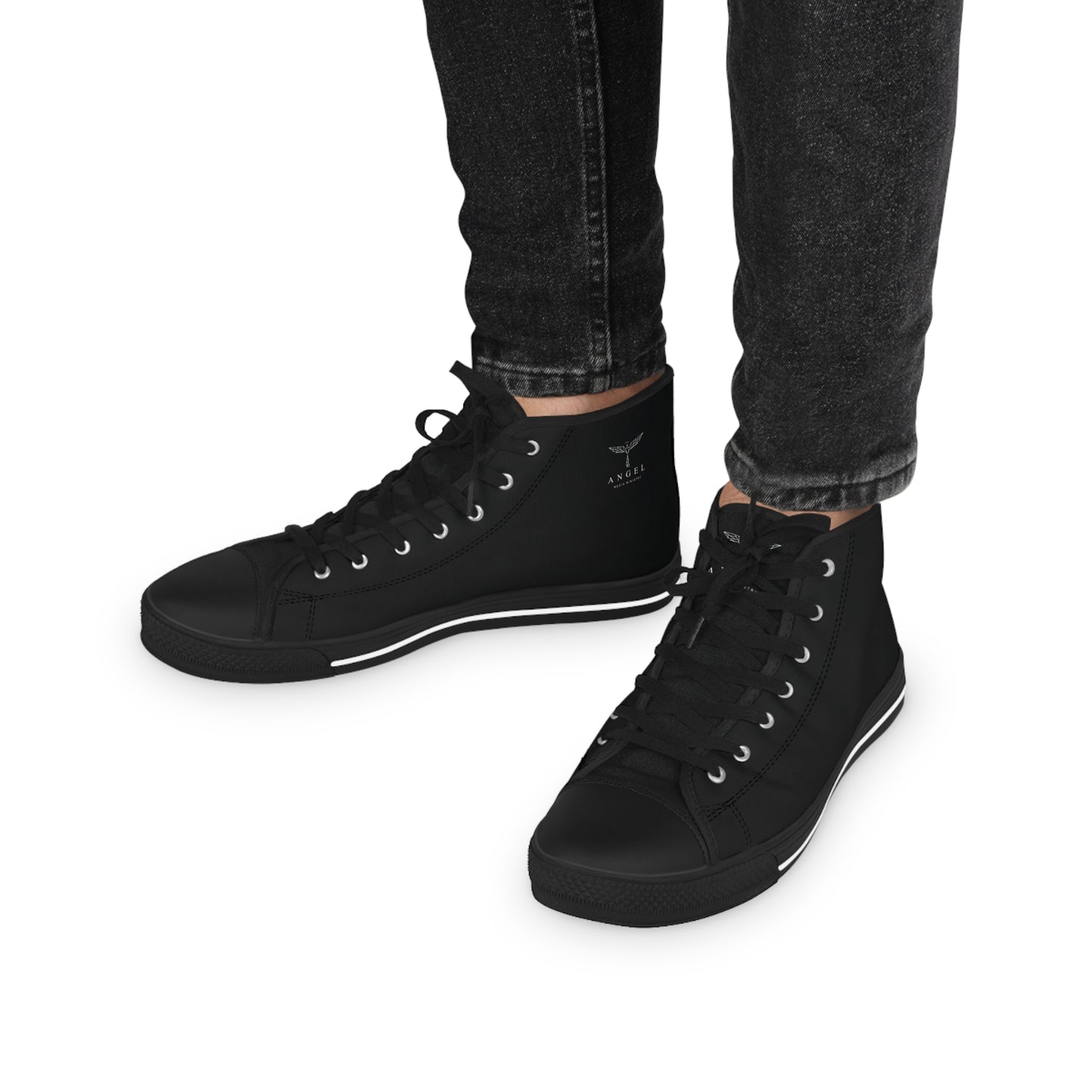 Angel Media Ministry - Black Unisex High Top Sneakers