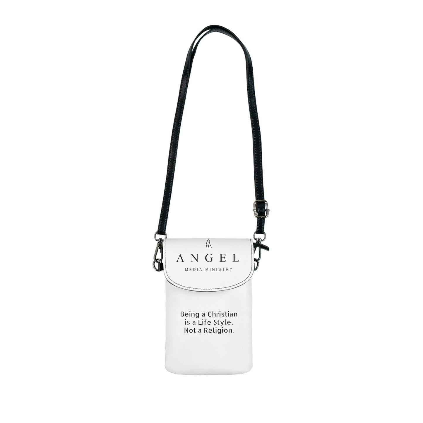 Angel Media Ministry - Small White Cell Phone Wallet