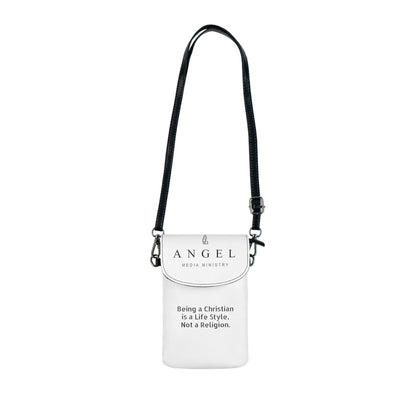 Angel Media Ministry - Small White Cell Phone Wallet