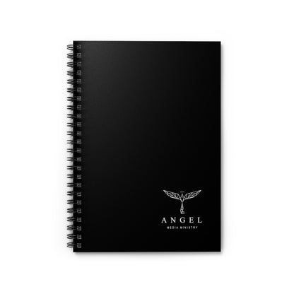 Angel Media Ministry - Black Spiral Notebook - Ruled Line