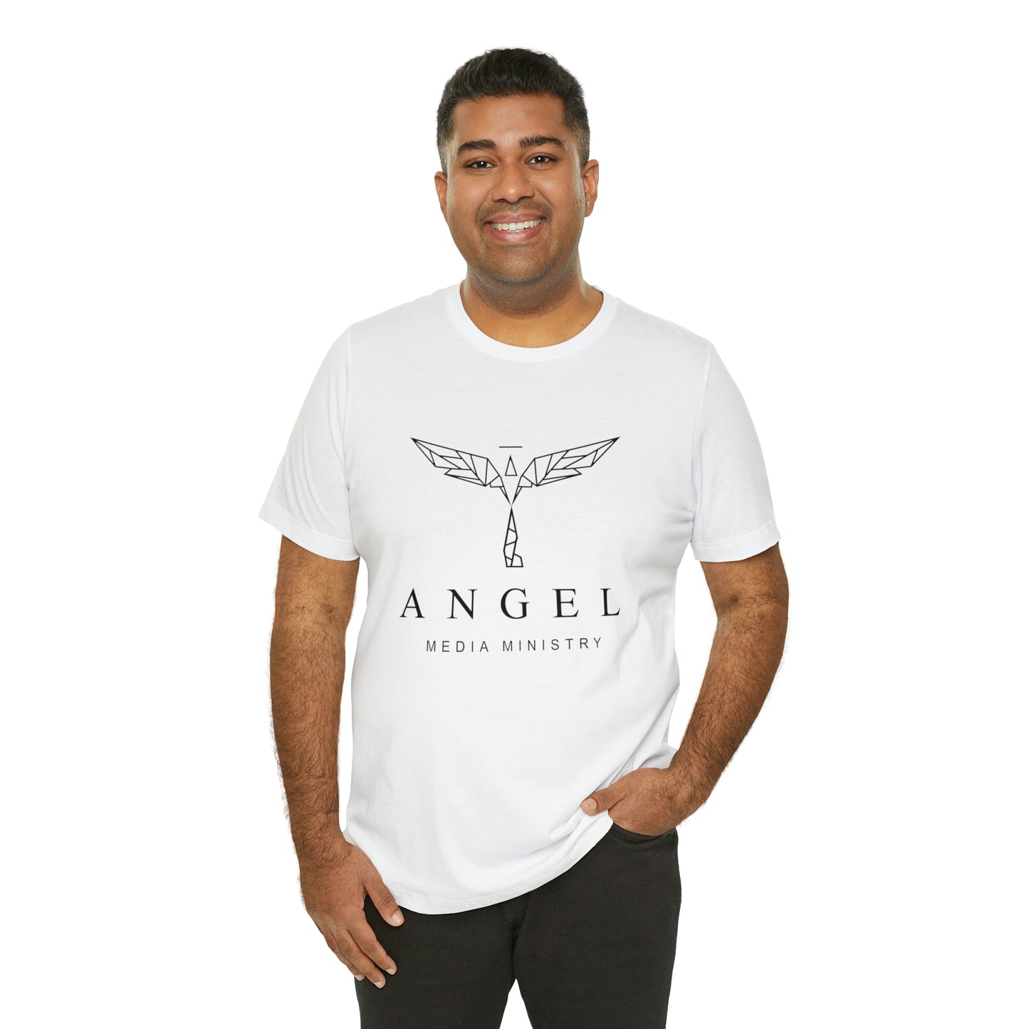 Angel Media Ministry - White Unisex Jersey Short Sleeve Tee