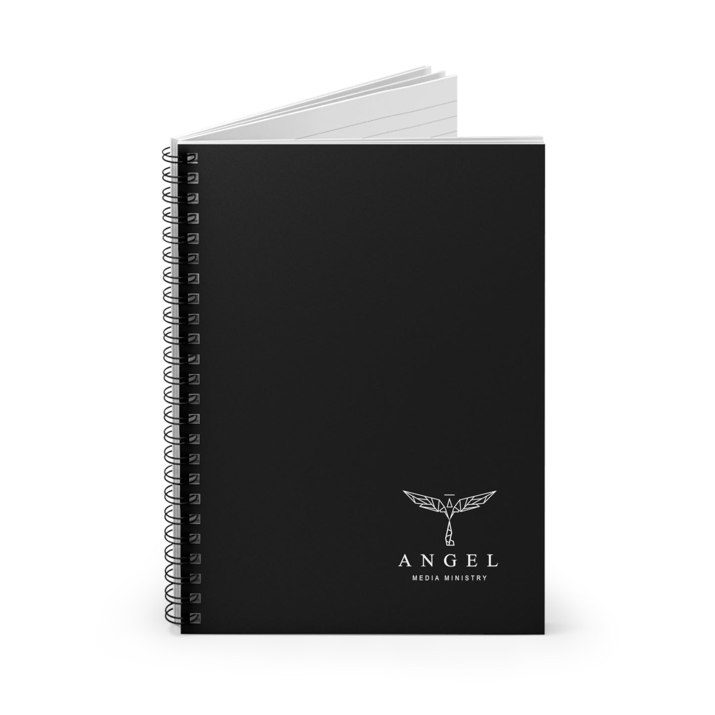 Angel Media Ministry - Black Spiral Notebook - Ruled Line