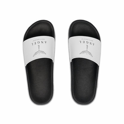 Angel Media Ministry - Unisex White Slide Sandals