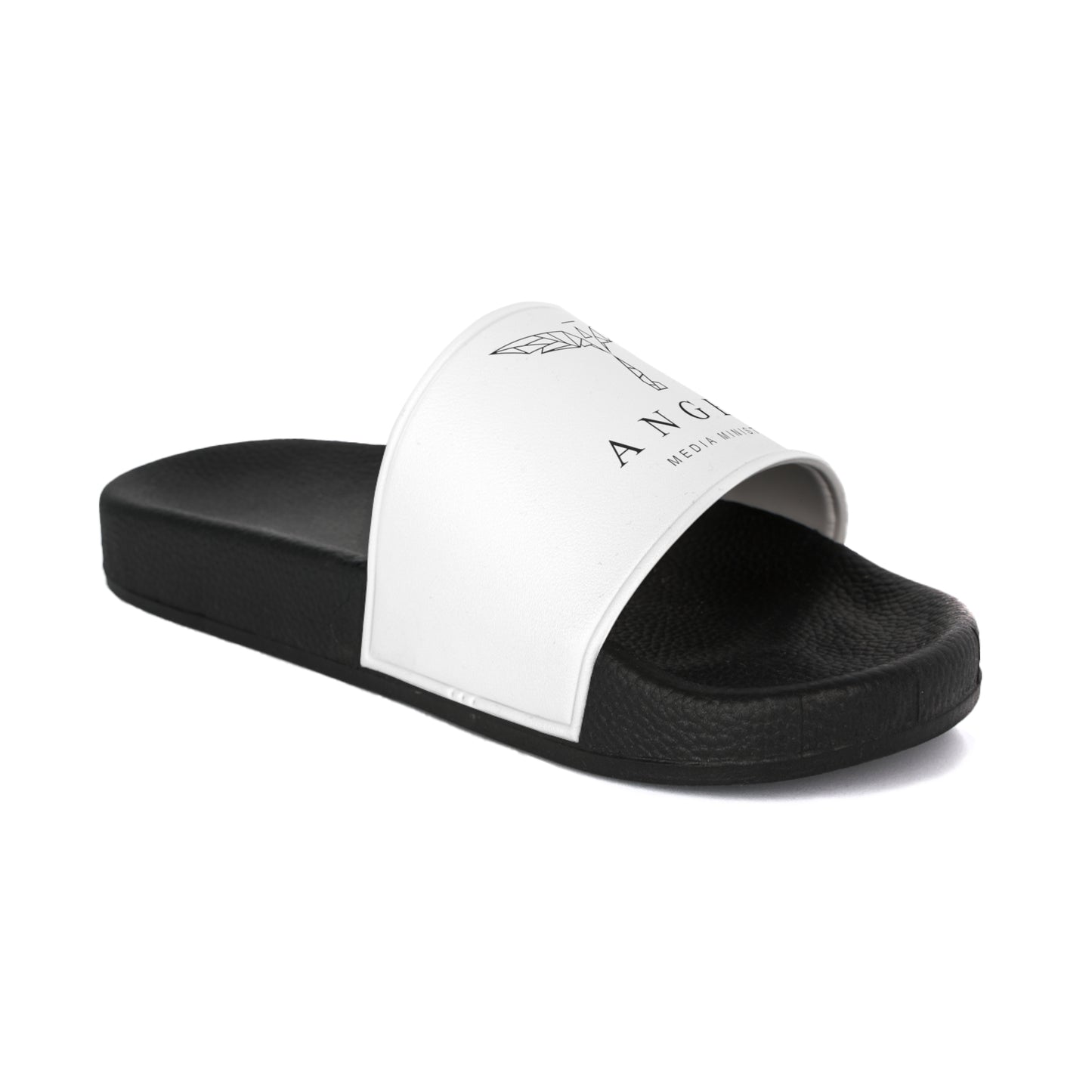 Angel Media Ministry - Unisex White Slide Sandals