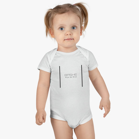 BASHE - White Combed Cotton Baby Bodysuit