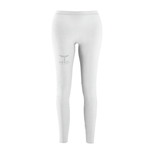 Angel Media Ministry - Women's Cut & Sew Casual White Leggings