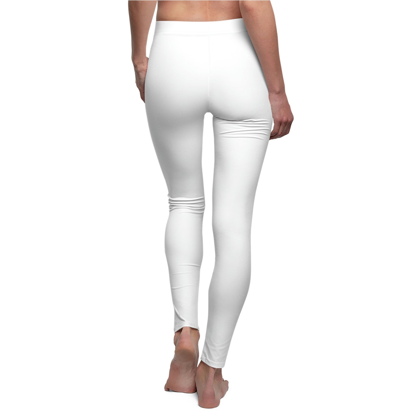 Angel Media Ministry - Women's Cut & Sew Casual White Leggings