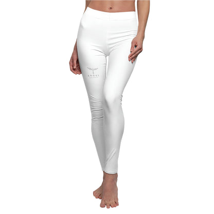 Angel Media Ministry - Women's Cut & Sew Casual White Leggings