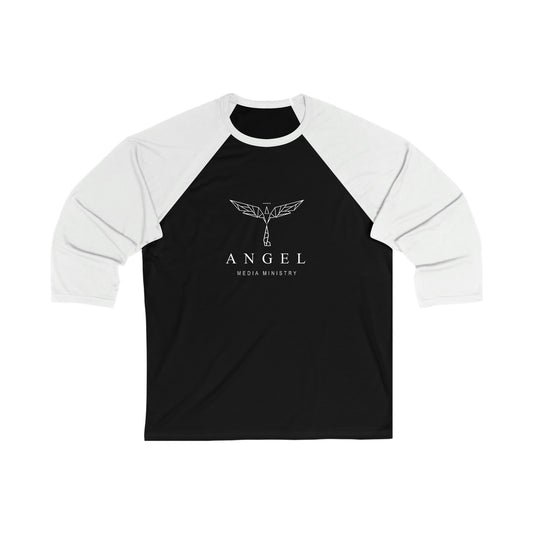 Angel Media Ministry - Black and White Unisex 3\4 Sleeve Baseball Tee