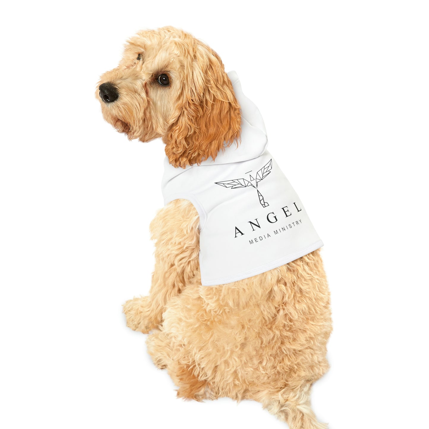 Angel Media Ministry - White Dog Hoodie