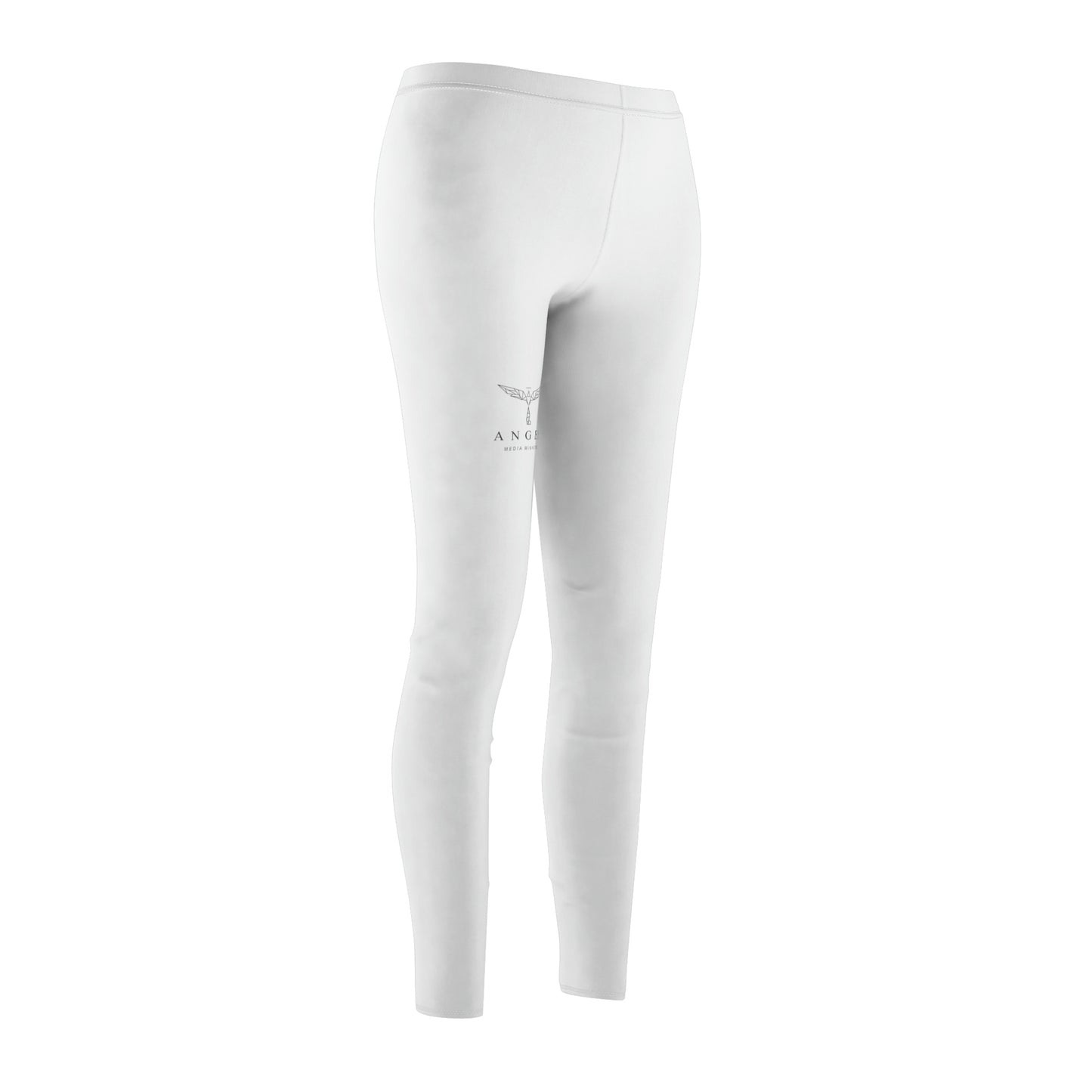 Angel Media Ministry - Women's Cut & Sew Casual White Leggings