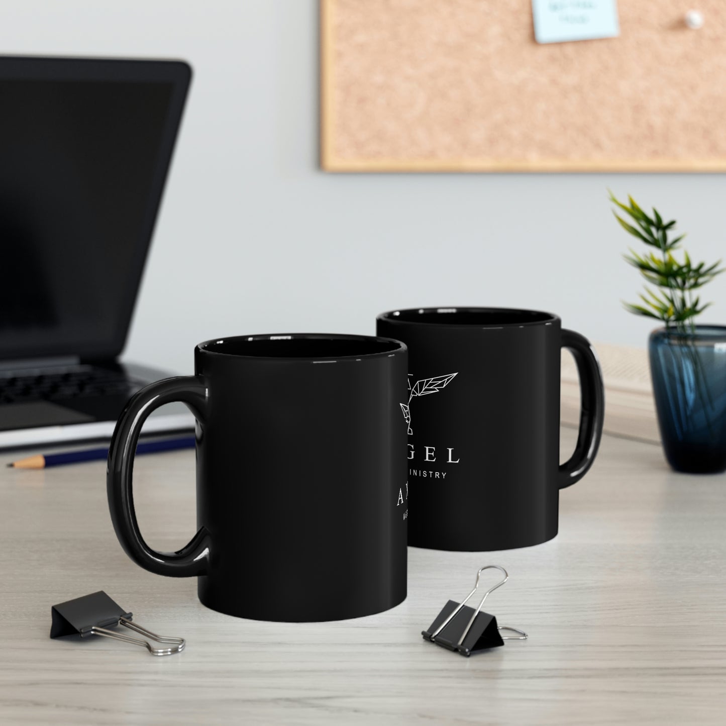 Angel Media Ministry - 11oz Black Mug