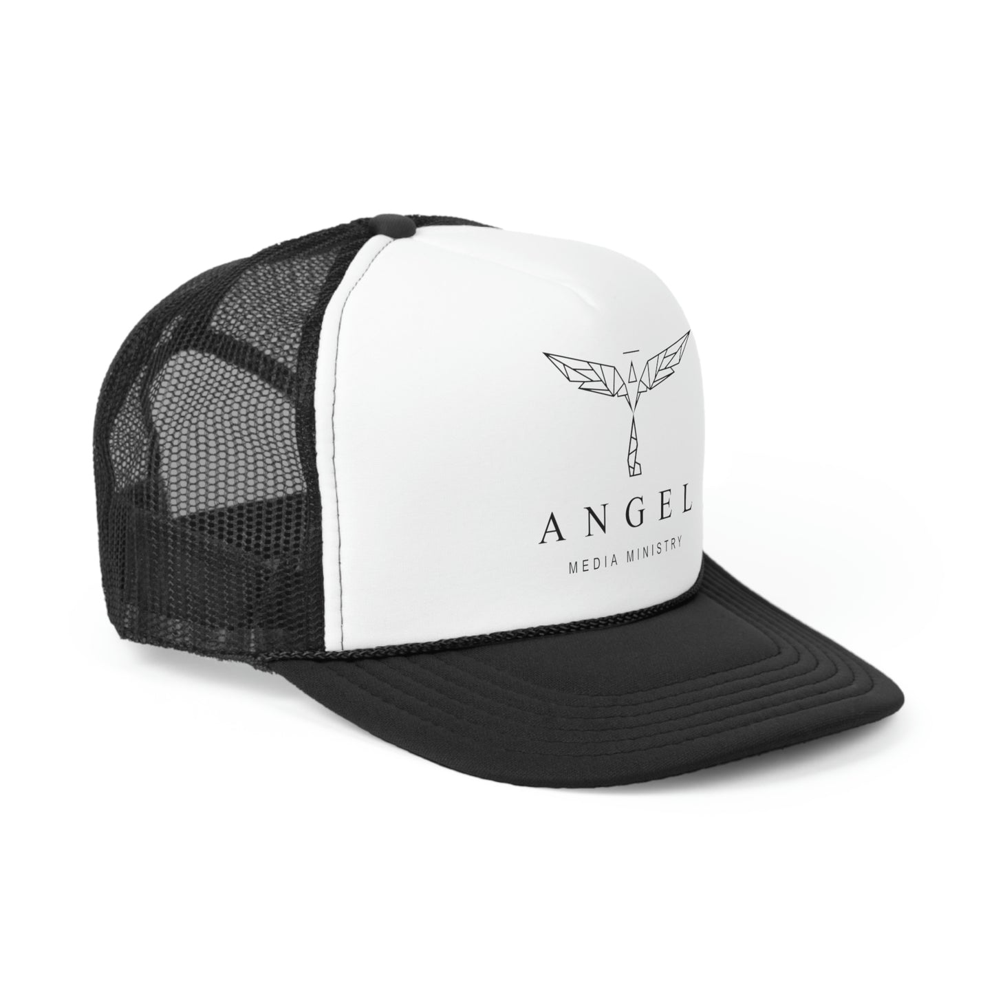 Angel Media Ministry - Black and White Trucker Cap